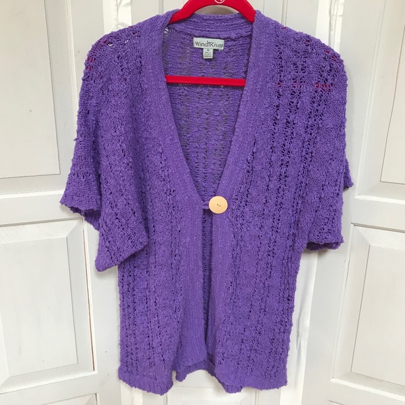 WindiRiver Sweaters - WindiRiver Purple Women's Soft Cardigan Sweater
